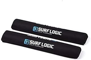 SURF LOGIC Surflogic Aero Rack Pads 50cm, Adultos Unisex, Negro, 50 cm