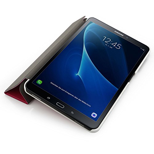 iHarbort® Premium Hülle für Samsung Galaxy Tab A 10.1 (SM-T580/T585) – Samsung Galaxy Tab A 10.1 hülle Etui Schutzhülle Case Cover Holder Stand mit Smart Auto Wake / Sleep-Funktion (Rosa) - 4
