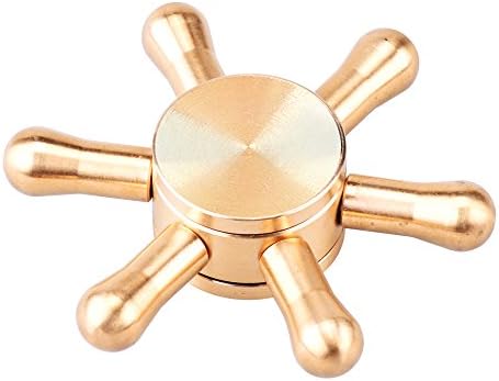 Starcrafter Fidget Hand Spinner Pure Copper Material Spinner Fidget Toy Ultra Durable Finger Spinner Relieve your Stress, Anxiety, and Boredom for Children and Adults (Rudder Shape)