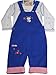 Dungaree Baby Boys 3-18 Months 2pc Set Cotton Allover Print. 3-6 months