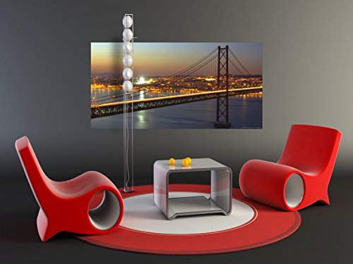 AG Design FTG 0925 25. April Brücke Portugal, Papier Fototapete – 202×90 cm – 1 Teil, Papier, multicolor, 0,1 x 202 x 90 cm - 2