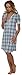 Italian Fashion Yara Short Sleeve Maternity/Nursing Nightdress,Size S,Black-Blue