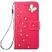 Produktbild Sweau Galaxy J7 2018 Handyhülle, Ultra Dünn PU Leder Flip Cover Wallet Schutzhülle mit Strass Butterfly Muster Innere Silikon TPU Hülle mit Lanyard Strap Lederhülle für Samsung Galaxy J7 2018