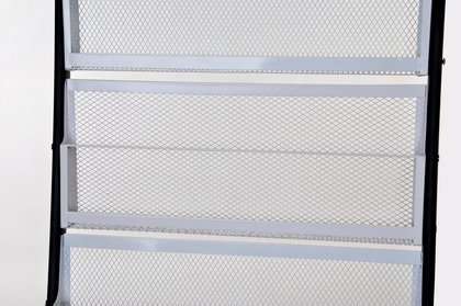 Ectxo Prospektständer Prospekthalter mit Rollen A4 Brochure Literature Magazine Aluminium Display Rack - 6