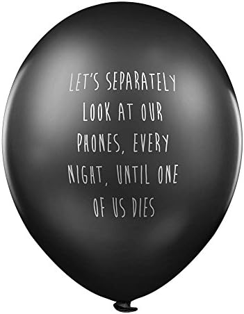 Rude Balloons – "Let's Look at our Phones" x 5 - Abusive funny valentines balloons