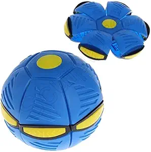 Sculpture Flying UFO Saucer Ball, Magic Flying Ball with Super Lighting, Air Hover Football, Pet Training Ball, Other Outdoor Game, Play for Fun Family Toys, Blue Color for 5 and Up Years Aged Kids