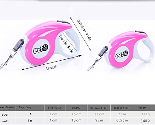 Vicstar-5-Meters-Laisse-Pour-Chien-Rtractable-Chien-Laisse--Enrouleur-pour-Moyen-ou-Grand-Chien-Chiot-en-Promenade-5-Mtres