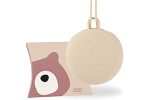 J. BØRN J.Børn Silikon Schnulleretui | Silikon Schnullerbox für unterwegs | Leicht zu reinigender Schnullerhalter | Schnulleraufbewahrung | Schnullerhalterbox für bis zu 3 Schnuller (Vanilla)