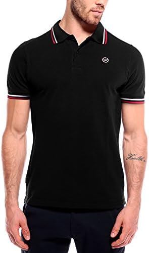 WOLDO Athletic Men Polo Shirts Slim Fit (L, black)