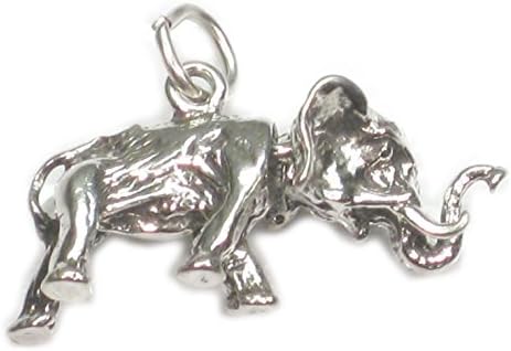 Elephant with movable head sterling silver charm .925 x 1 Elephants