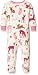 Hatley Baby Girls 0-24m Footed Coverall-Deer & Bunnies Footies, Off-White, 6-12 Months