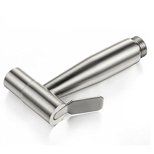 EgoEra® Toilette Bad SUS304 Rostfrei Edelstahl Handbrause Shattaf/Douche/Duschkopf/Bidet Sprayer mit 59-Zoll extra lange Schlauch und Klammer Halter, Gebürstetes Version - 7