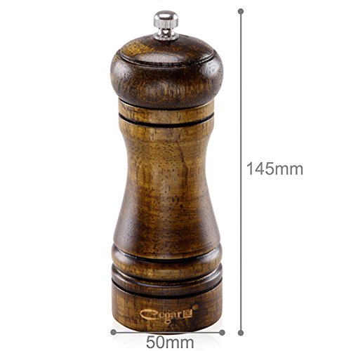 Nature Gewürzmühlen Eichenholz 5.7 * 1.96 Zoll Pfeffermühle Salzmühle - 9