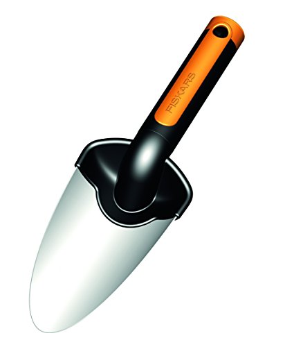 Fiskars Blumenkelle, Länge 27 cm, Rostfreie Stahl-Kelle, Schwarz/Orange, Premium, 1000726 - 2