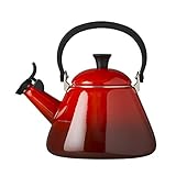 Apto para nevera/congelador LE CREUSET Kone Kettles Tetera con Silbato, Acero Inoxidable, Cereza