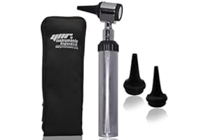 YNR® Otoscopio Microscopio Auriscopio convencional Diagnóstico Examen Medical Ear Torch CE (negro)