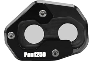 Haptufer Accessori Moto Cavalletto Estensione Piastra Piedi Lati Stand Ingrandisci Pad per Pan America 1250 2021 Nero