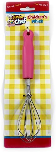 Childrens Junior Chef Whisk Baking Cooking Mixing Range Stirring Utensils Cake (pink)