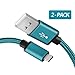 Price comparison product image For Samsung Galaxy S10 Charger, (2-Pack 3.3FT) Fundro USB Type C Samsung Adaptive Fast Charging Cable Nylon Braided Cord for Samsung Galaxy S10e / S10+, S9 / S9 Plus, S8 / S8 Plus (Prism Green)