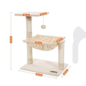 FEANDREA Tiragraffi Gatto Albero Tira Graffi Gioco Giacattolo Gatti in Sisal Naturale PCT82M