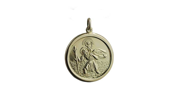 18ct Gold 26mm round solid St 