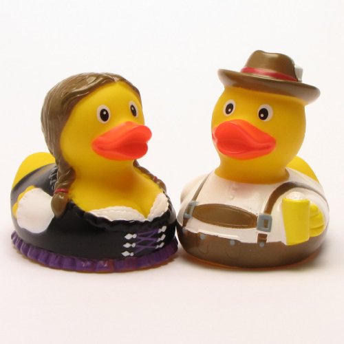 DUCKSHOP | Bayrisches Badeentenpaar | Quietscheente | L: 7,5 cm