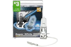 ‎ECD GERMANY ECD Germany 2 Stück Halogen Scheinwerferlampe H3 6000K Weiß W12V 100W 200 Lumen, Glühbirne Birne Glühlampe Autolampe Lampe, einfache Installation