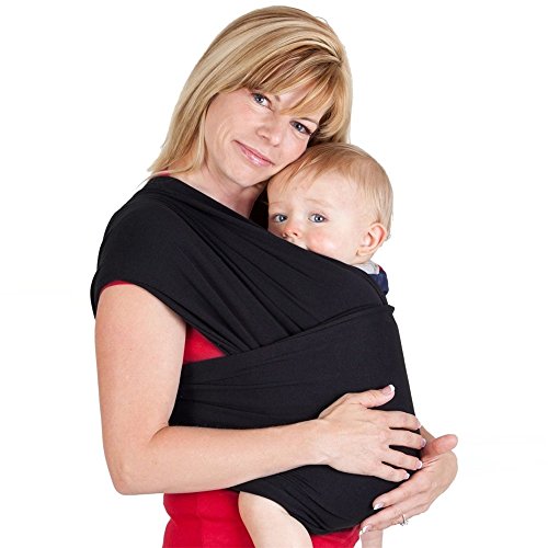 Yuda Baby Sling Wrap Stretchy Wrap Carrier (Black)