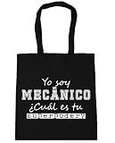 HippoWarehouse Yo Soy Mecánico, ¿Cuál es tu Superpoder? Bolso de Playa Bolsa Compra Con Asas para gimnasio 42cm x 38cm 10 litros capacidad