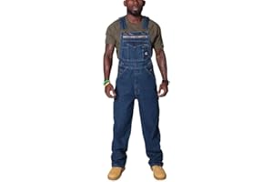 Suncolour Salopette da Uomo in Denim Salopette da Uomo Jeans Pagliaccetti con Bretelle Pantaloni Larghi da Lavoro Cargo Pagliaccetti Tute