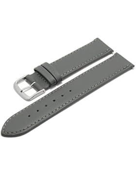 Meyhofer Uhrenarmband Bonn EASY-CLICK 16mm grau Leder abgenäht Made in Germany My2fcml2023