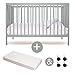 moKee Mini - 120 x 60 cm Baby Cot Bed + Aloe Vera MATTRESS + Caster WHEELS ---- (STONE TEAL)