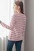 Bearsland Women's Striped Breastfeeding and Nursing Top - UK size 14-16 - Red/White