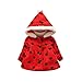 Produktbild Longra Baby Mädchen Mantel Jacke Trenchcoat Kinderjacken mit Herz Winterjacke Outwear Baby Wintermantel Hoodie Kapuzenmantel Baumwollmantel Parka (100CM 3Jahre, Red)