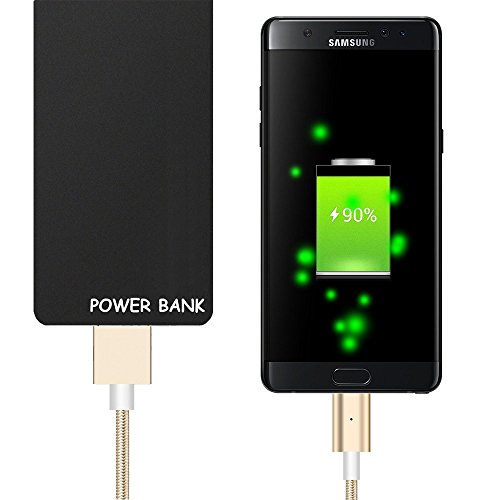 Magnetische Mrico USB Ladekabel Datenkabel, TUOYA 1 M Micro USB Magnet Ladekabel Kabel Charger Lade Kabel Netzteil Adapter High Speed Sync und Schnellladekern mit LED Statusanzeige für Android Smartphones, Samsung Galaxy S7 Edge S7 S6 S5, HTC, Sony, Nexus und mehr (Gold) - 5