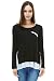 Bearsland Women's Long Sleeves False 2 Pieces Breastfeeding and Nursing Top Black UK Size 16-18