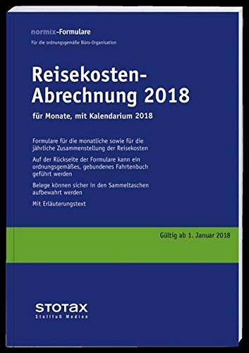Preisvergleich Produktbild Reisekosten-Abrechnungen 2018 mit Kalendarium