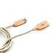 Produktbild Ted Baker® CORLIE USB-C/USB-A QuickCharge 3.0 DataSync Fast Charge Datenkabel Ladekabel für Handy, Tablet, Laptop, 100mm Geflochtenes Nylon Kabel, 5Gbs Datenübetragung, 3.0A Leistung, Taupe