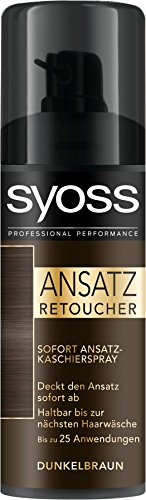 Syoss Ansatz Retoucher Kaschierspray Dunkelbraun Stufe 1, 3er Pack (3 x 120 ml)