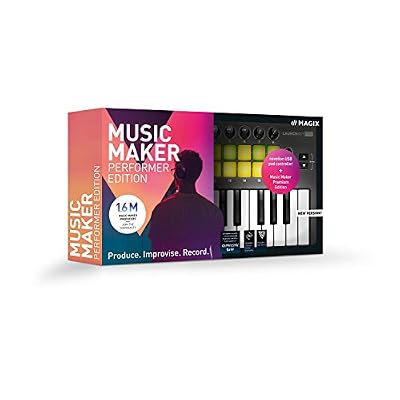 Magix Music Maker - 2019 Performer Edition - Music Maker Premium Edition avec Contrôleur de pads USB