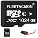 Produktbild FLEETACMON 1024GB Micro SDHC SD TF Memory Card Class10 with Micro SD Adapter 1024G 1TB Black + Reader