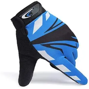 Serveuttam Leosportz Cool Biker Motocross Stretchable Gloves Driving Gloves (Blue)