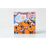 Pferde Graffiti Foto auf Holz, im Quadrat, 9 x 9 cm