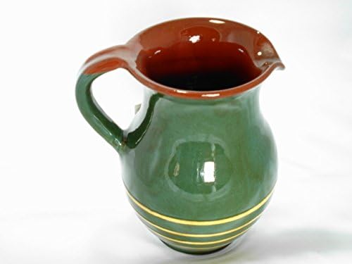 "Spiral" Green Terracotta Tall Jug