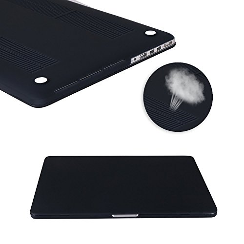 Vimay – Air 13-Zoll Plastik Hartschale für Apple MacBook Air 33,02 cm (13 Zoll), Modelle: A1369 und A1466, Schwarz - 5