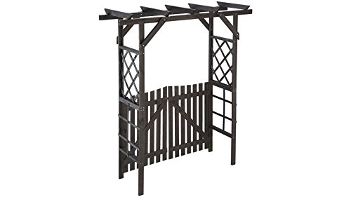PROMADINO Set: Pergola Ben, mit Tür, anthrazit, B/T/H: 200/65/208 cm - 4