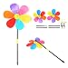 Produktbild ECMQS 2 Stück/Beutel Bunte Windmühle Spielzeuge, Kinder Garten Dekoration Verzierung, bunte draußen Spinner