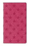 Ladytimer Slim Deluxe Pink 2019 - Taschenplaner / Taschenkalender (9 x 16) - Tucson Einband - Motivprägung Sterne - Weekly - 128 Seiten by