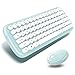 Produktbild GCCLCF High-End-Mini-Wireless-Tastatur und Maus setzen rund Punk-Schokolade Bluetooth-Maus und Tastatur-Set,Green
