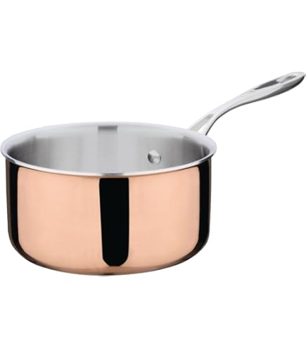 2 Casseroles Cuivre étamé Tupperware 14 Et 12 Cm – Épaisseur 1 Mm état Neuf